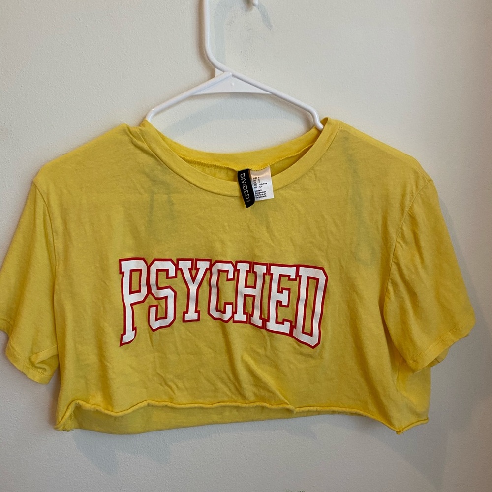 H&M yellow crop top